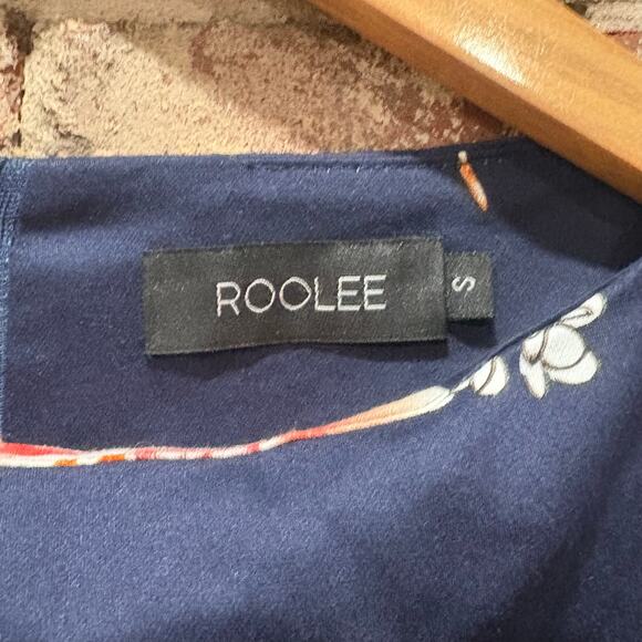 Roolee Floral Navy Printed Sheath Pencil Dress Size Small‎ - Picture 3 of 4